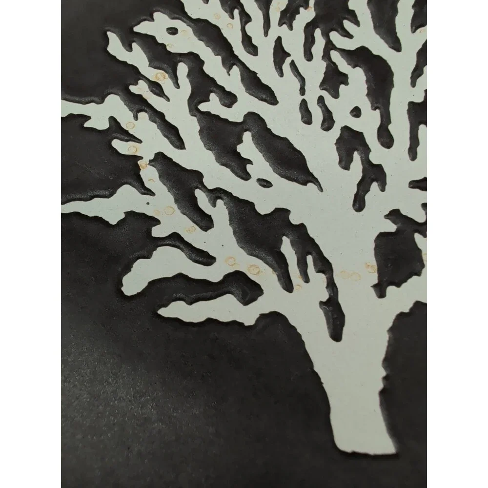 Z Gallerie Salad Plates Brown Coral Branches Set Of 4 Ocean Beach Salt Water